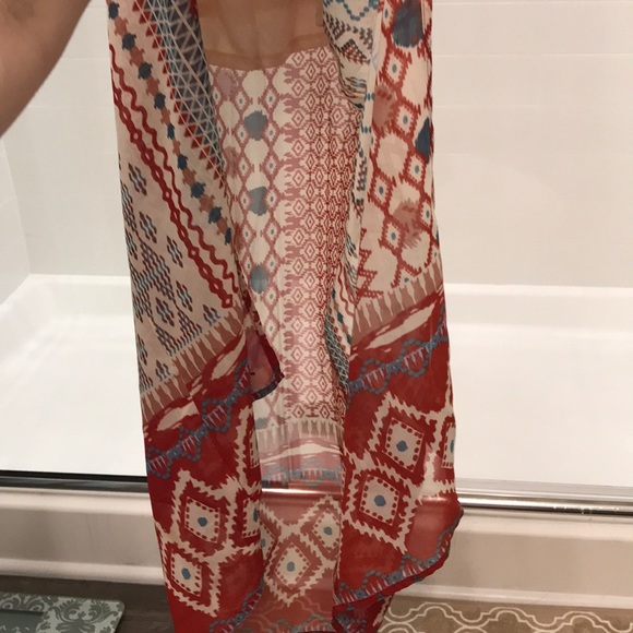 100% polyester halter top maxi with sheer bottom - Picture 7 of 8